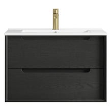 Byron 750mm Wall Hung Single Vanity with Ceramic Countertop
